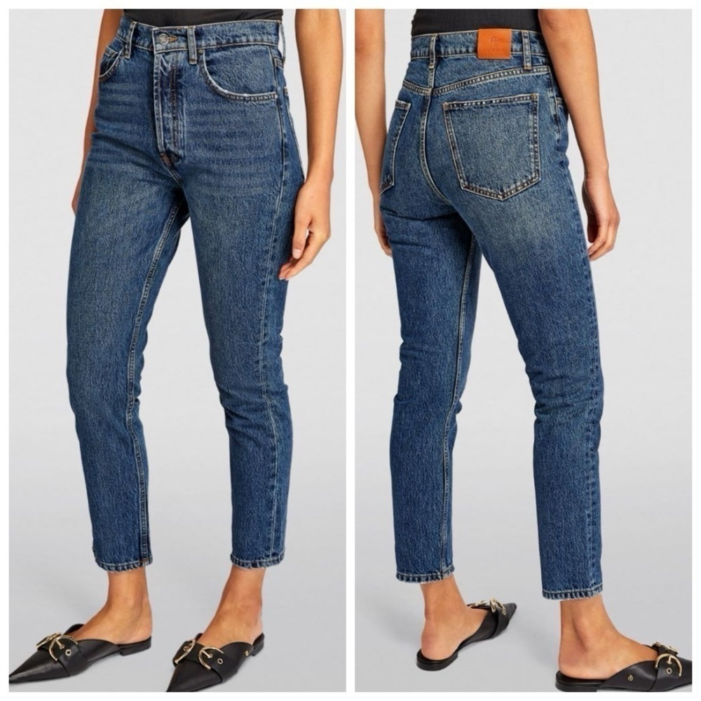 Anine Bing Sonya Mid-Rise Jeans Blue